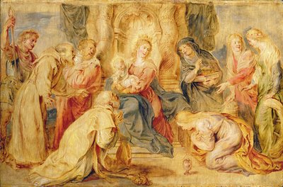 La Vergine e il Bambino venerati da otto santi, c.1631-33 da Peter Paul Rubens